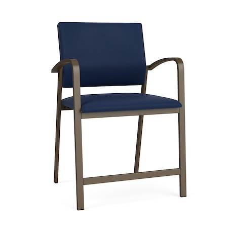 Newport Wide Hip Chair Metal Frame, Bronze, MD Ink Upholstery